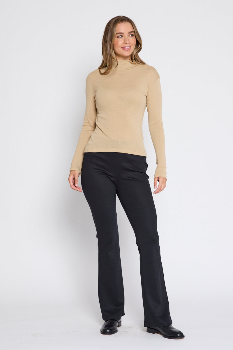 Mandalay Merino Wool Long Sleeve Knit Camel