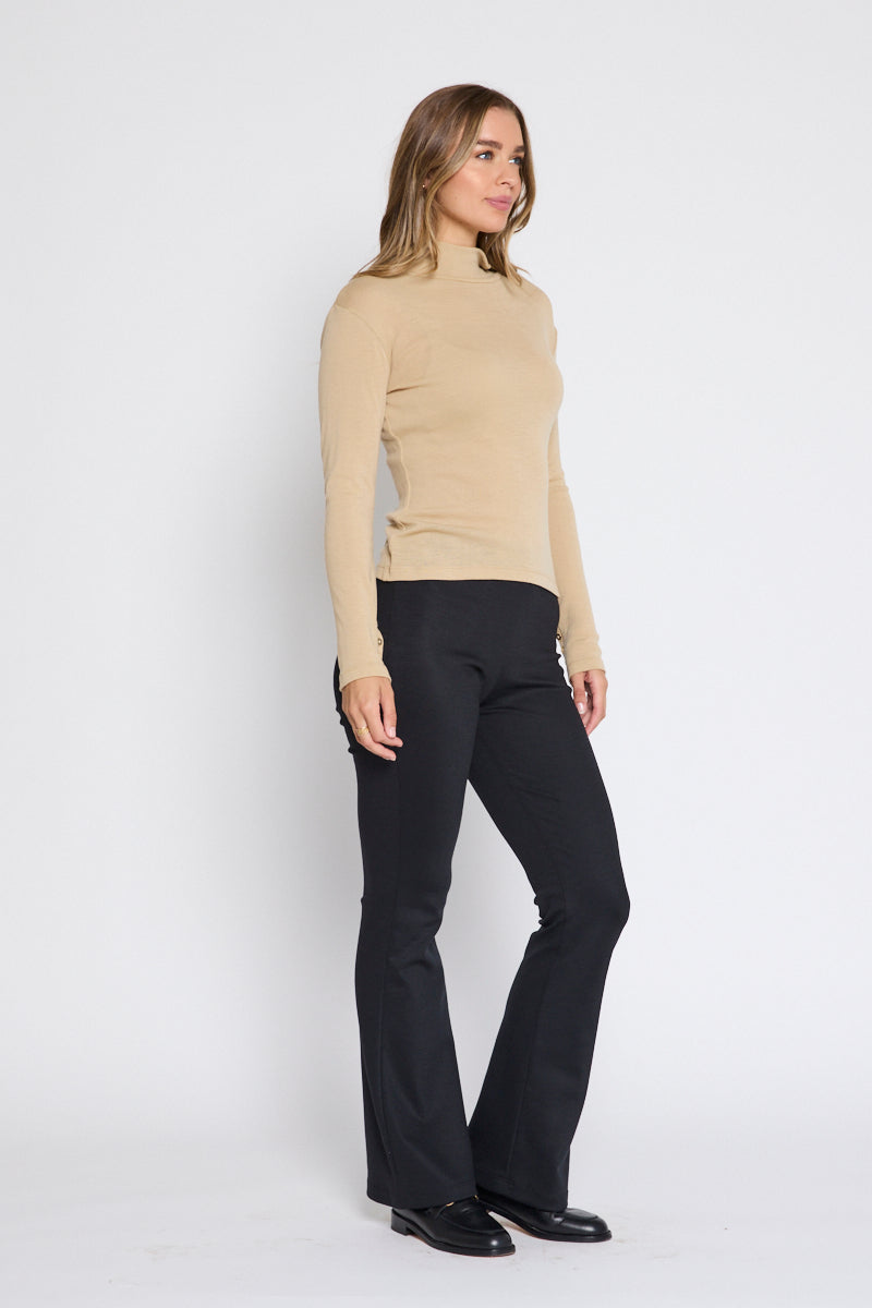 Mandalay Merino Wool Long Sleeve Knit Camel