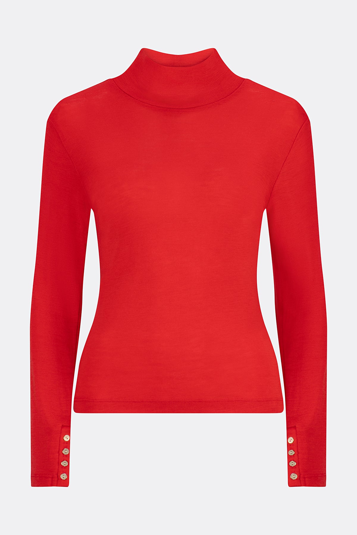 Mandalay Merino Wool Long Sleeve Knit Red