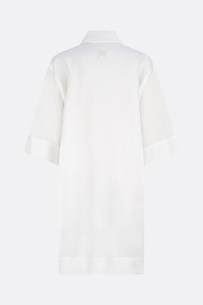 Indi Linen Beach Dress Natural White