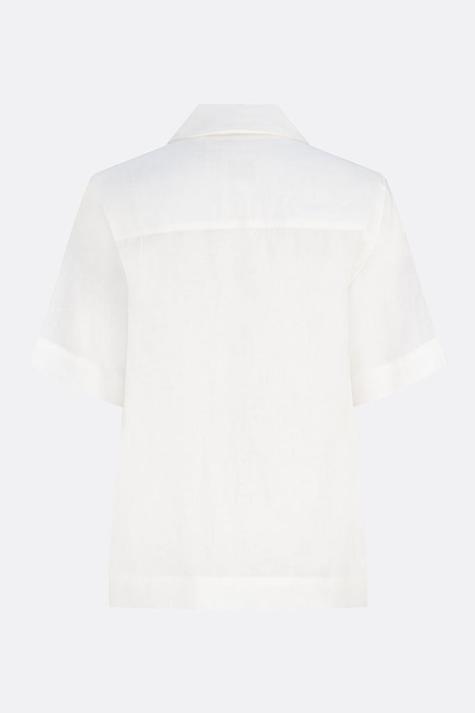 Indi Linen Box Shirt Natural White