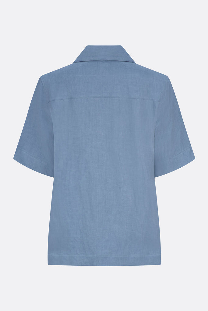 Indi Linen Box Shirt Chambray