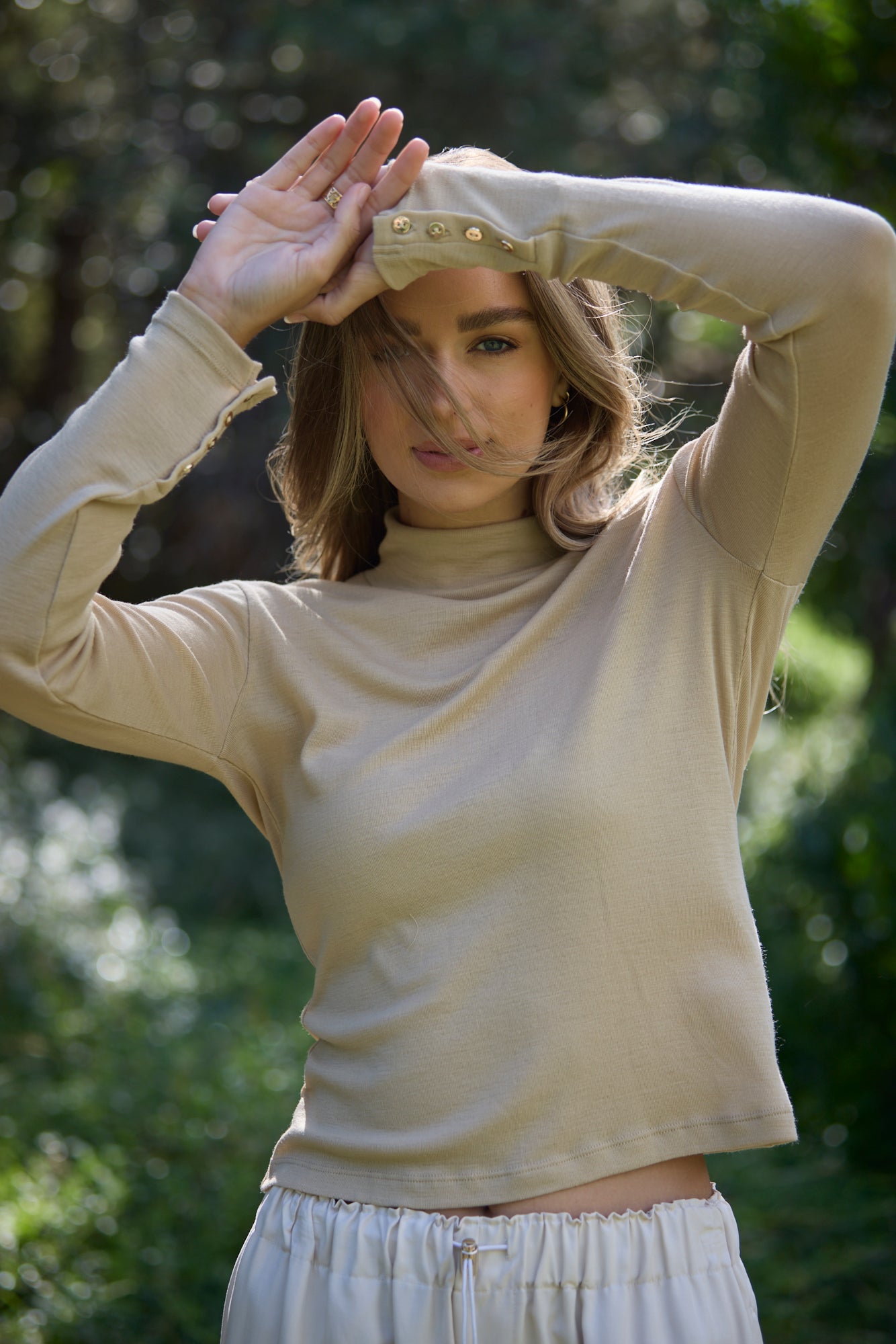 Mandalay Merino Wool Long Sleeve Knit Camel