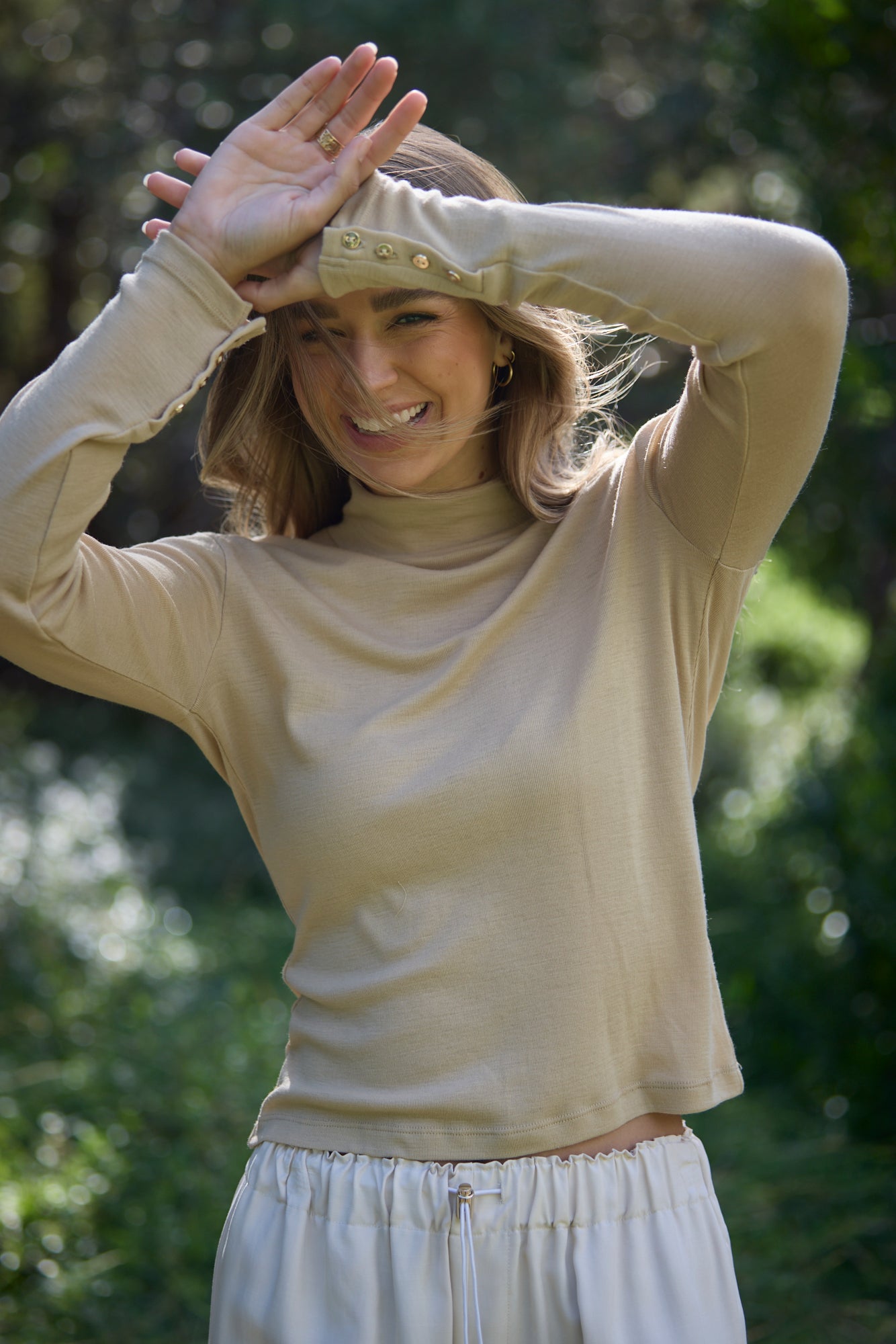 Mandalay Merino Wool Long Sleeve Knit Camel