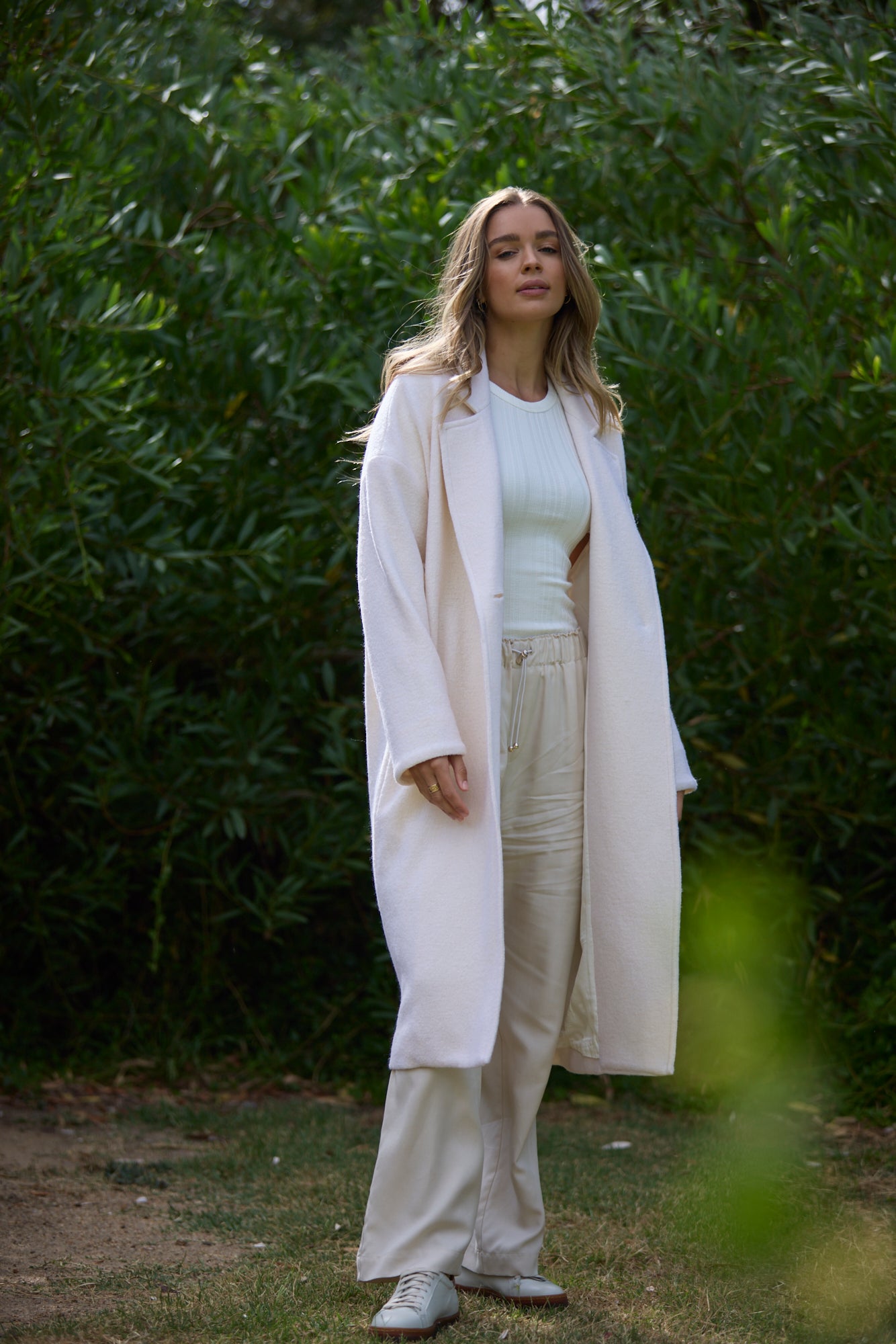 Louanna Soft Merino Wool Coat Vanilla