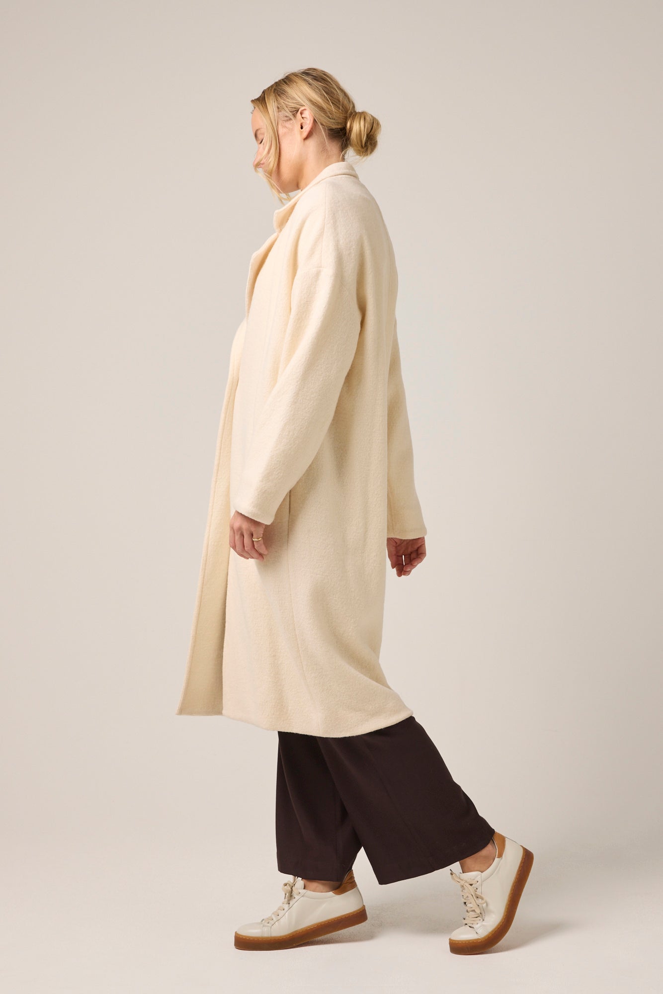 Louanna Soft Merino Wool Coat Vanilla