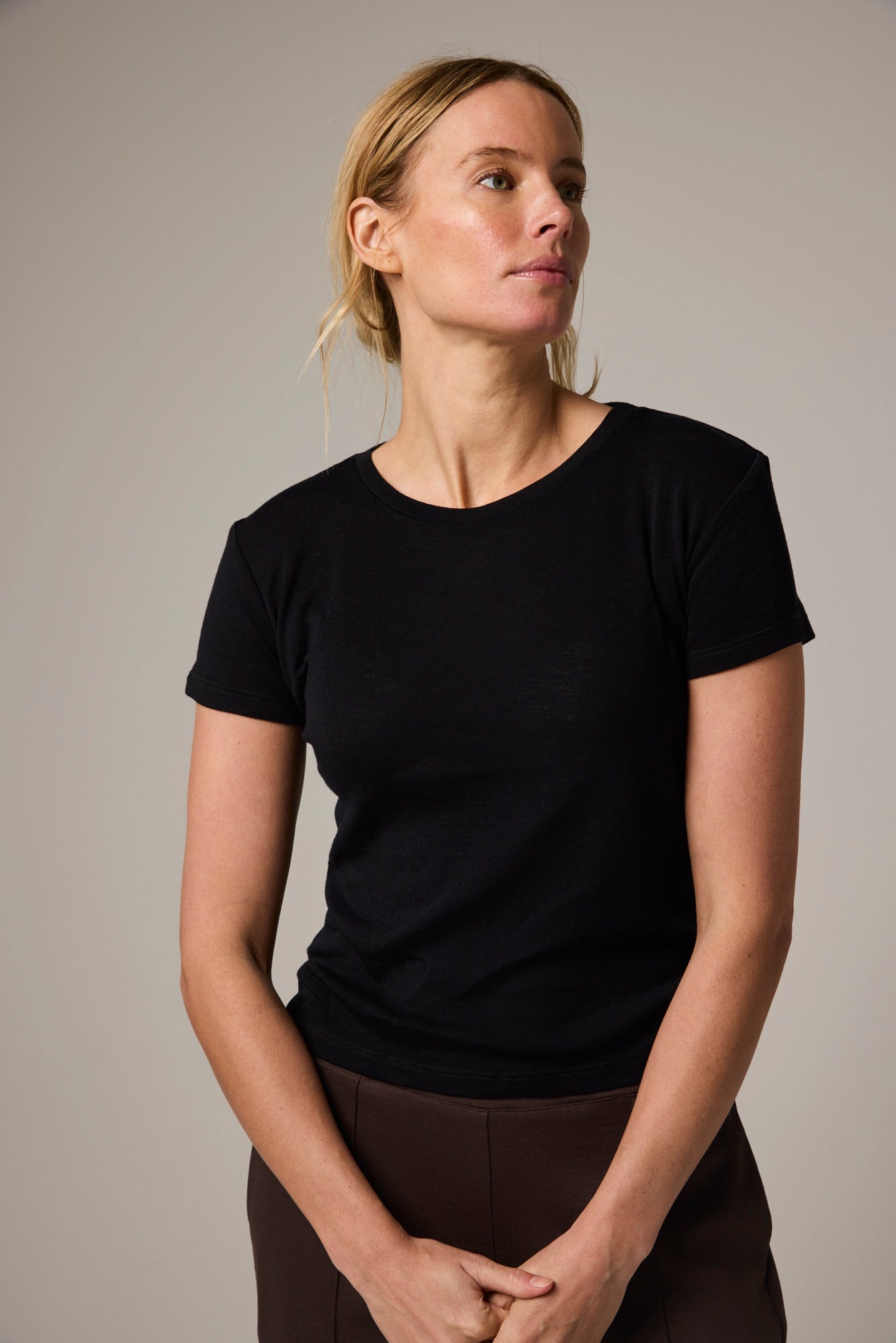 Mandalay Merino Wool Tee Black Night