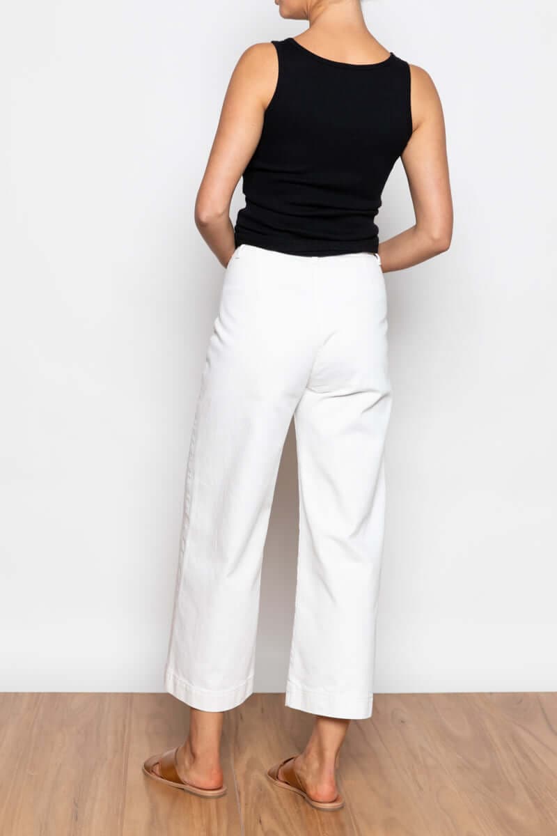 Cronulla Crop Leg Jean Natural White