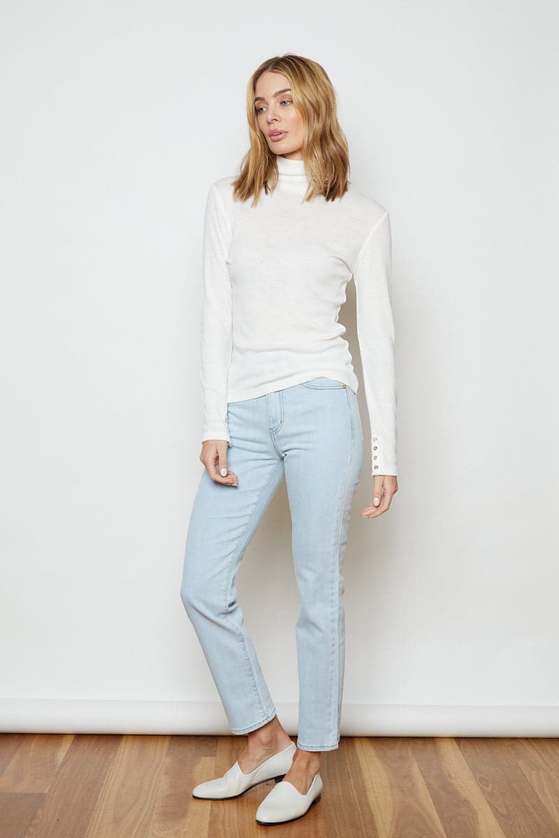 Marley Merino Wool Long Sleeve Knit White