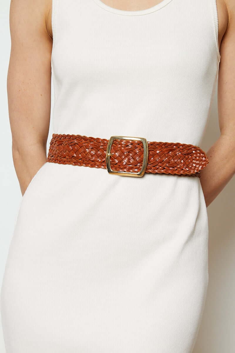 Bingham woven belt tan