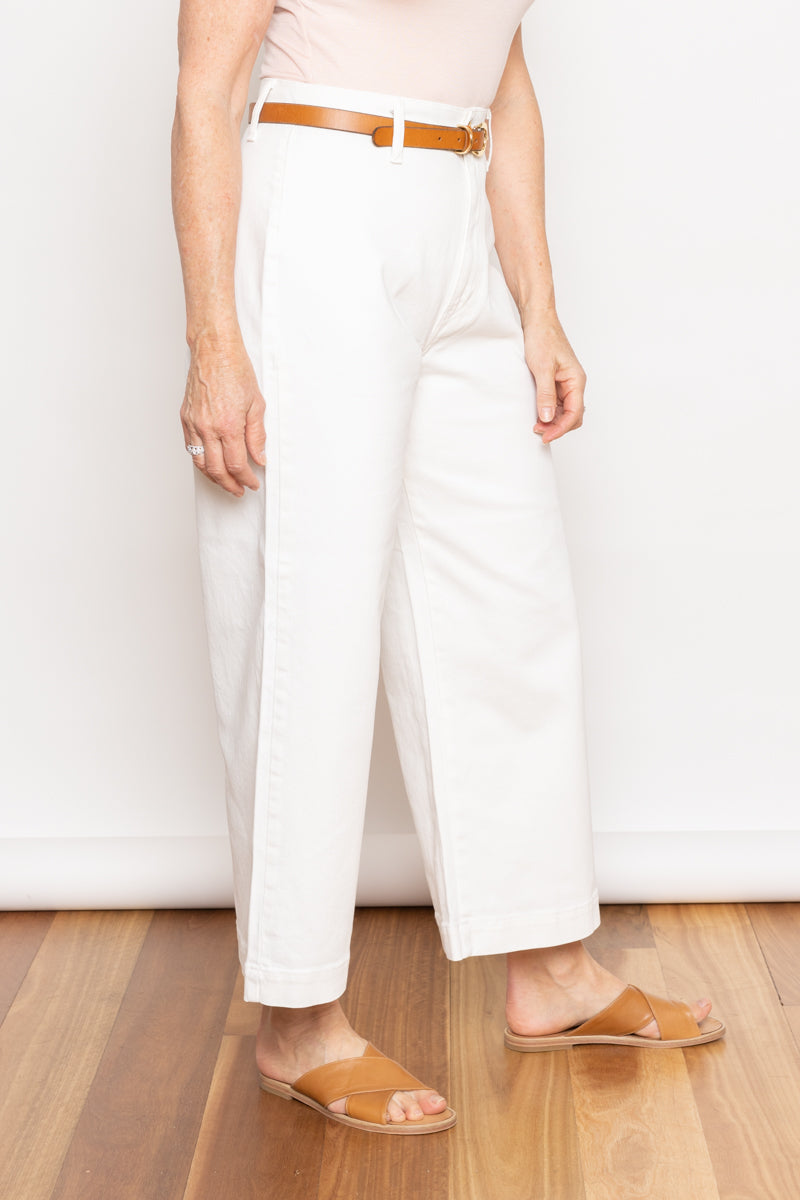 Cronulla Crop Leg Jean Natural White